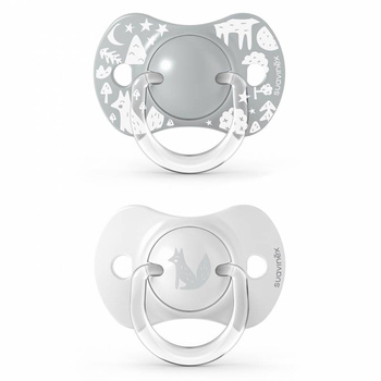 Smoczek fizjologiczny SX PRO FOX 0-6M SZARY