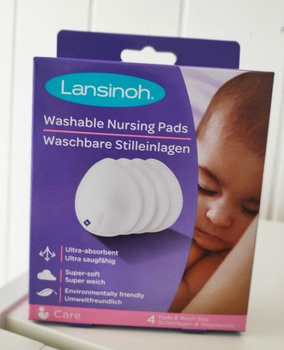 Wielorazowe profilowane wkładki laktacyjne Lansinoh 4 szt.